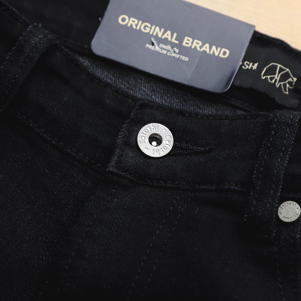 |Hẻm Store| Quần jean nam, quần bò nam Satoshi SAQJ45 dáng ôm chất Jean màu đen trơn, chất jean co giãn dày dăn | BigBuy360 - bigbuy360.vn