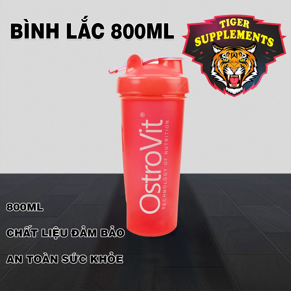 Bình lắc Ostrovit 800ml - Bình nước thể thao nhỏ 500ml - Shaker tập gym