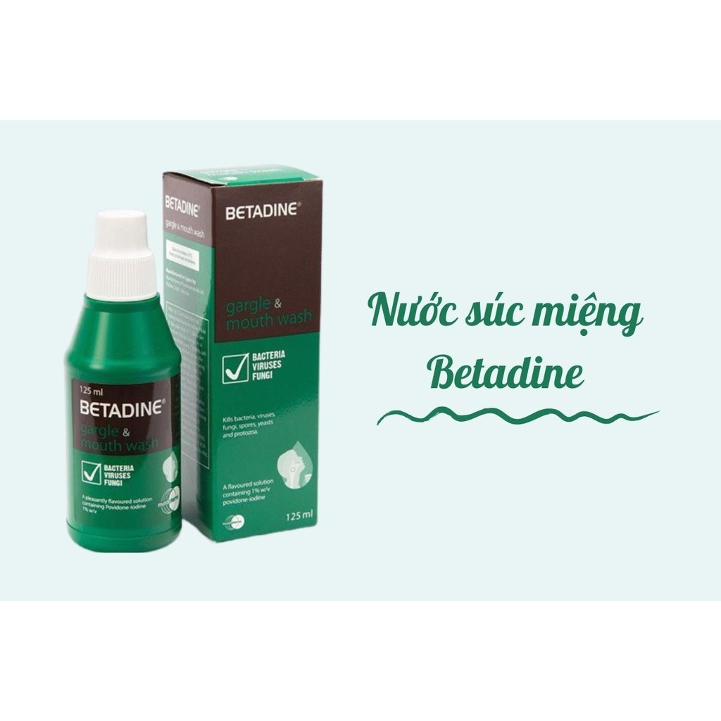 BETADINE Gargle &amp; Mouth Wash 125ml Nước súc họng vệ sinh khoang miệng [betadin]