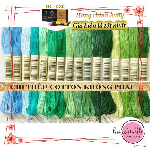 SET 16 TÉP CHỈ THÊU - MÀU NHƯ HÌNH - Chỉ thêu COTTON/ MS 16