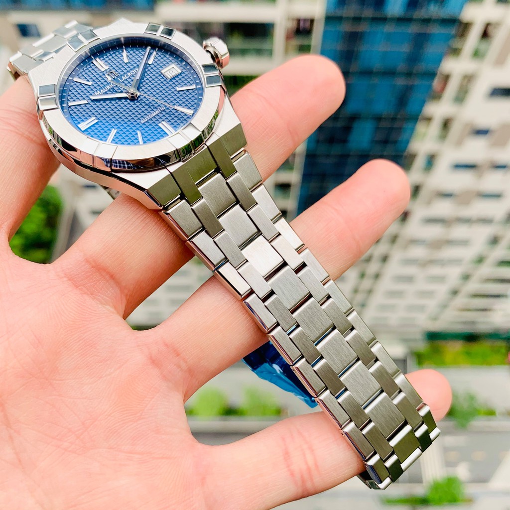 Đồng hồ nam chính hãng Maurice Lacroix Aikon 39mm Blue - AI6007-SS002-430-1 - máy Cơ Automatic - Kính Sapphire