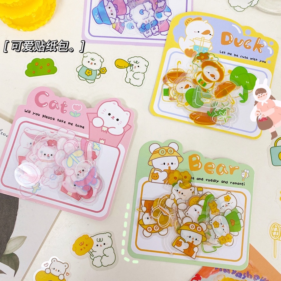 Gói 30 Miếng Sticker Hoạt Hình Dễ Thương Chống Thấm Nước Trang Trí Điện Thoại
