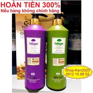 Cặp dầu gội xả TOCO Collagen 785ml x2 (Mẫu mới) kích thích mọc tóc