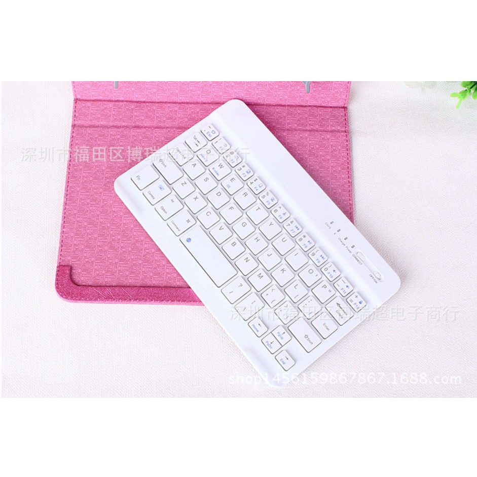Bao da bàn phím Bluetooth, Full Box: Bao da & Bàn phím bluetooth loại 7 & 10 Inch