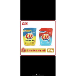 NƯỚC GIẶT LIX ĐẬM ĐẶC HƯƠNG NƯỚC HOA TÚI 3.5KG TIỆN LỢI TIẾT KIỆM