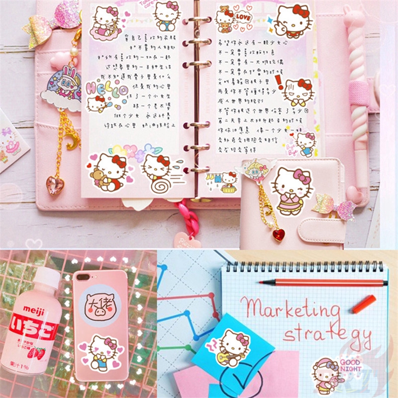 ❉ Hello Kitty Q-4 Sanrio Cartoon Stickers ❉ 40Pcs/Set DIY Decals Stickers for Album Diary Laptop Scrapbooks Skateboard