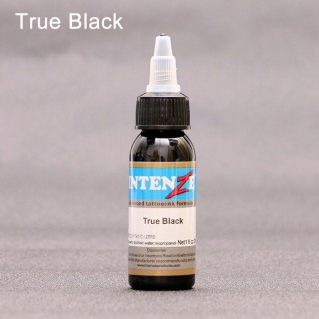 Mực xăm màu đen true black intenze 30ml