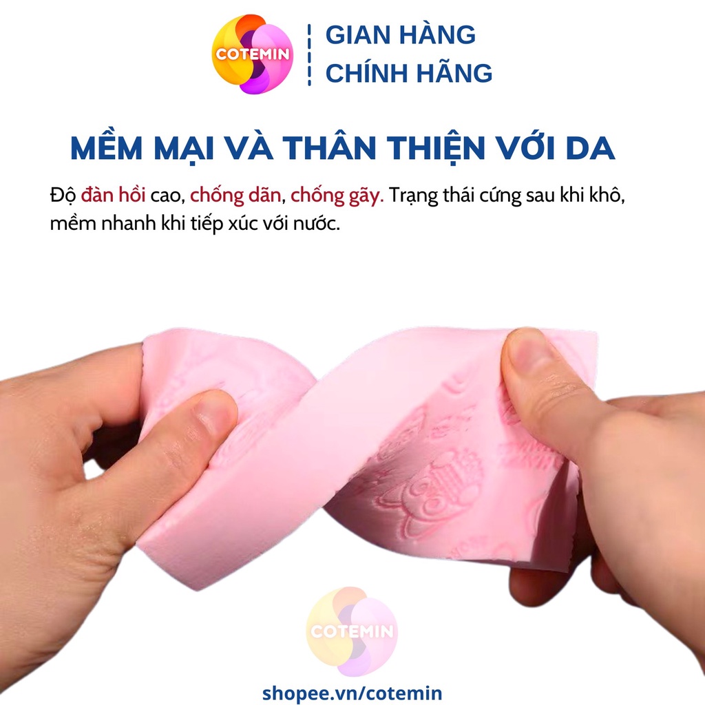 Miếng Mút Kỳ Ghét Siêu Mềm Mại Tẩy Da Chết Tạo Bọt Bảo Vệ Da Nhiều Màu Dễ Thương COTEMIN