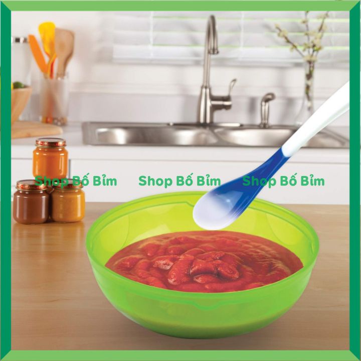 ⚡Chính Hãng - Có Tách Lẻ⚡ Thìa Ăn Dặm Silicon Báo Nóng Munchkin