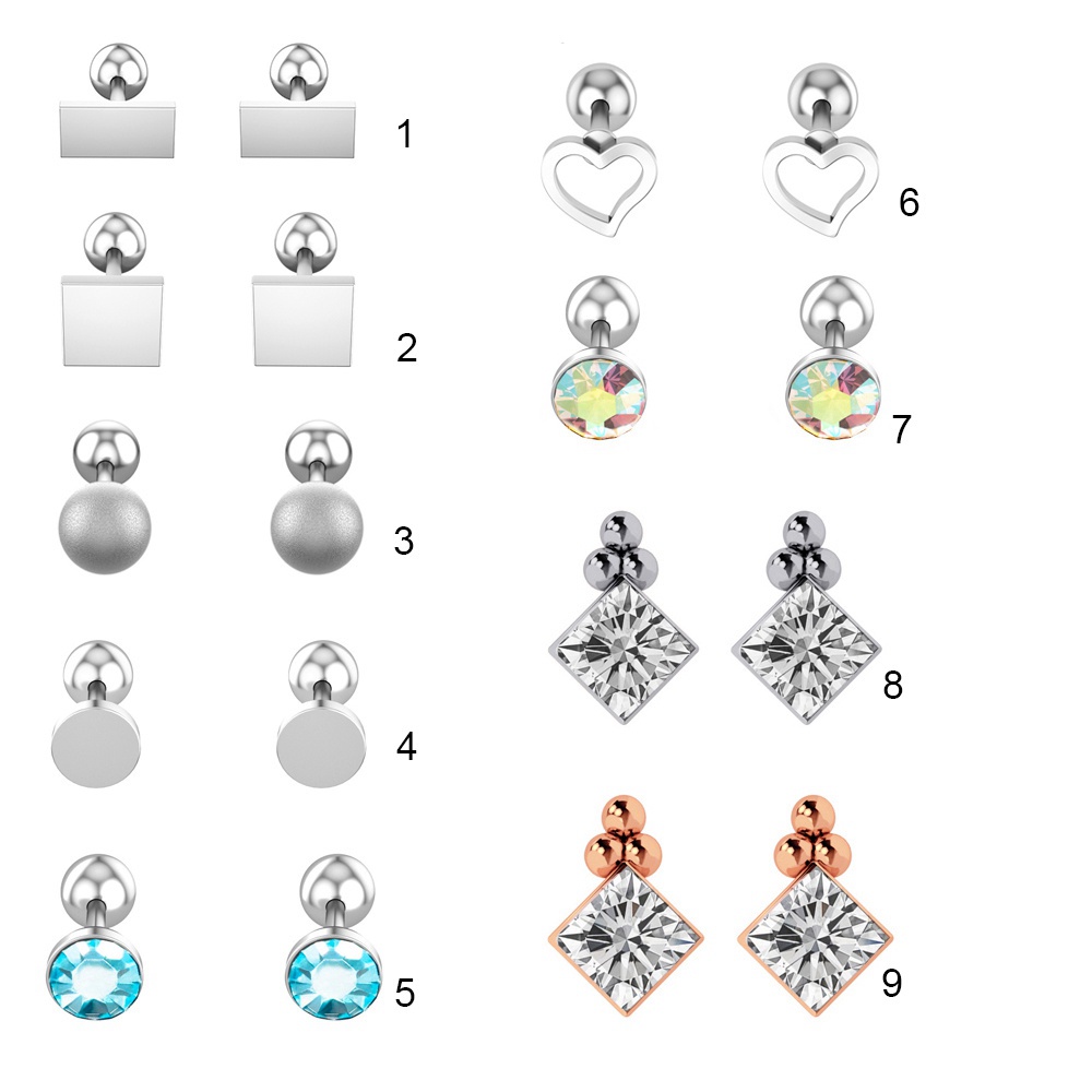 Khuyên xỏ sụn tai bằng thép 17 kiểu dáng thời trang