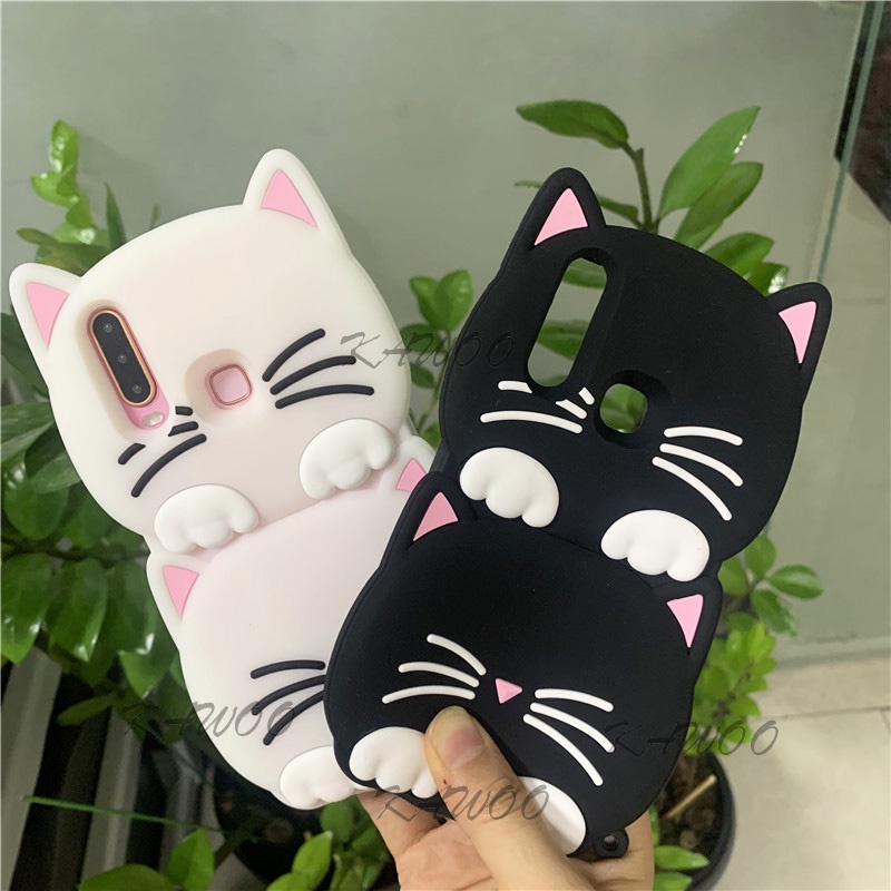 Ốp Điện Thoại TPU Mềm Chống Sốc In Hình Mèo Dạ Quang 3D Cho Vivo Y17 Y11 Y15 Y12i Y69 Y66 Y67 V7 Plus Y93 Y91C V11 Pro