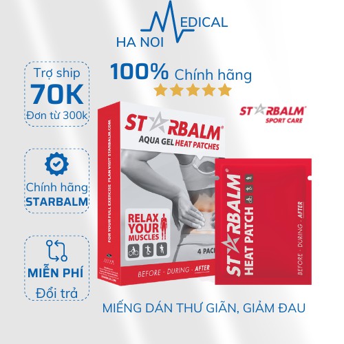 MIẾNG DÁN NÓNG STARBALM giảm đau thể thao Cơ Xương Khớp miếng dán thư giãn - giảm đau STARBALM - Hà Lan