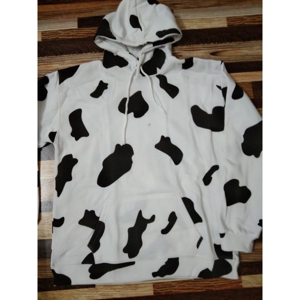 ÁO HOODIE BÒ SỮA UNISEX / ÁO HOODIE TAY NGẮN TRẮNG PHỐI TÍM THỜI TRANG