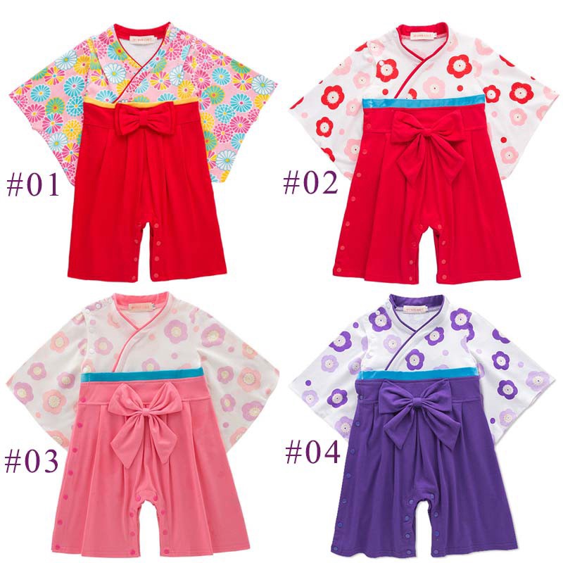 Bộ Áo Liền Quần Kiểu Kimono Nhật Bản Thích Hợp Làm Quà Tặng Sinh Nhật Cho Bé