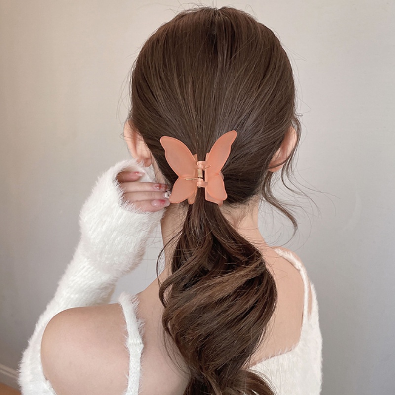 Kẹp Tóc Càng Cua Bướm Cỡ Lớn Hình Màu Sáng Thời Trang Mùa Hè Hàn Quốc Cho Nữ