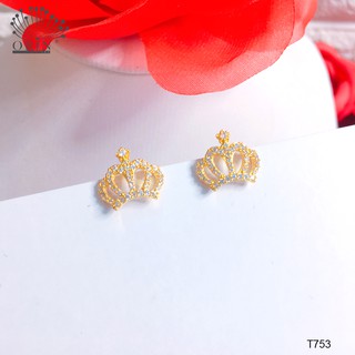 Bông tai, khuyên tai hình vương miện đính đá cao cấp Orin T753