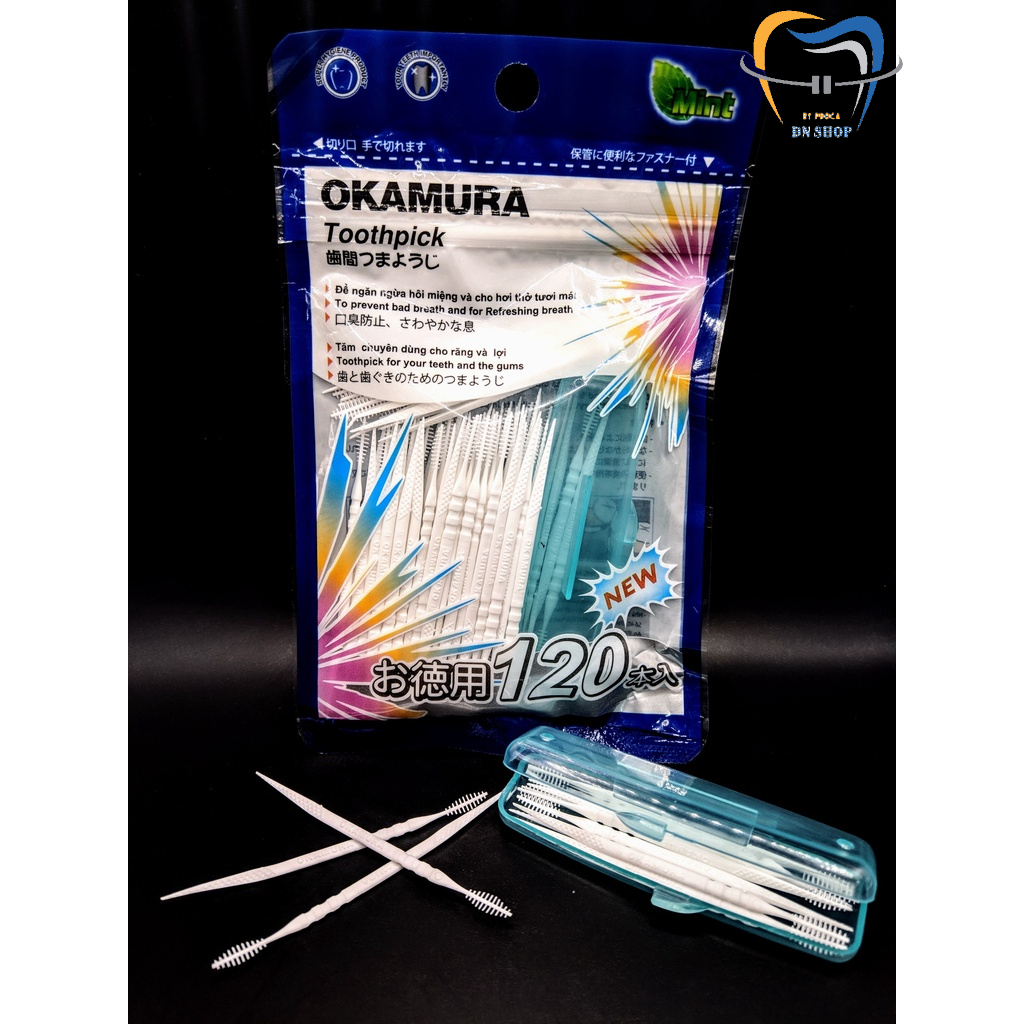 Okamura - Tăm nhựa Okamura chất lượng Nhật Bản (bịch 120 cây)
