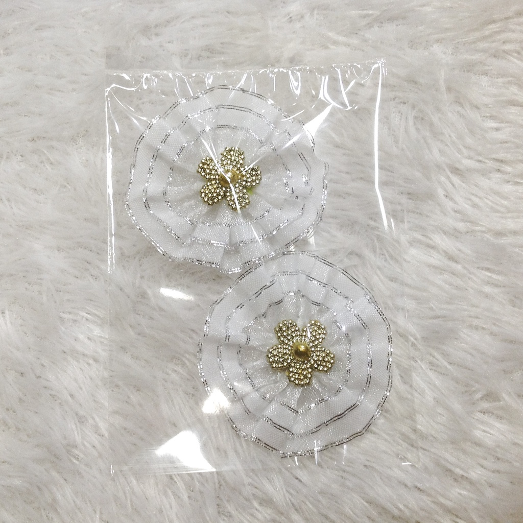 Hoa thêu bông voan đính cườm họa tiết trang trí quần áo váy đầm nhiều kiểu màu sắc