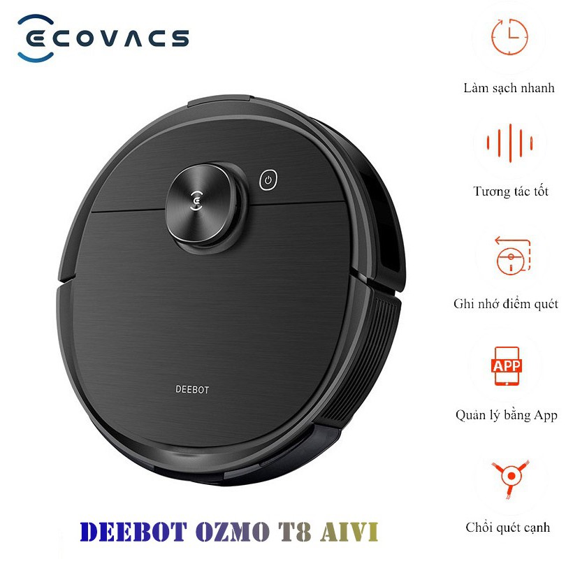 Robot Lau Nhà Ecovacs Deebot OZMO T8 AIVI Vượt Trội Công Nghệ