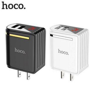 Củ sạc Hoco C39MAX 5V-2.4A (12W) 2 cổng USB LED