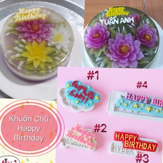Khuôn chữ Happy Birthday khuôn Happy đổ Socola khuôn
