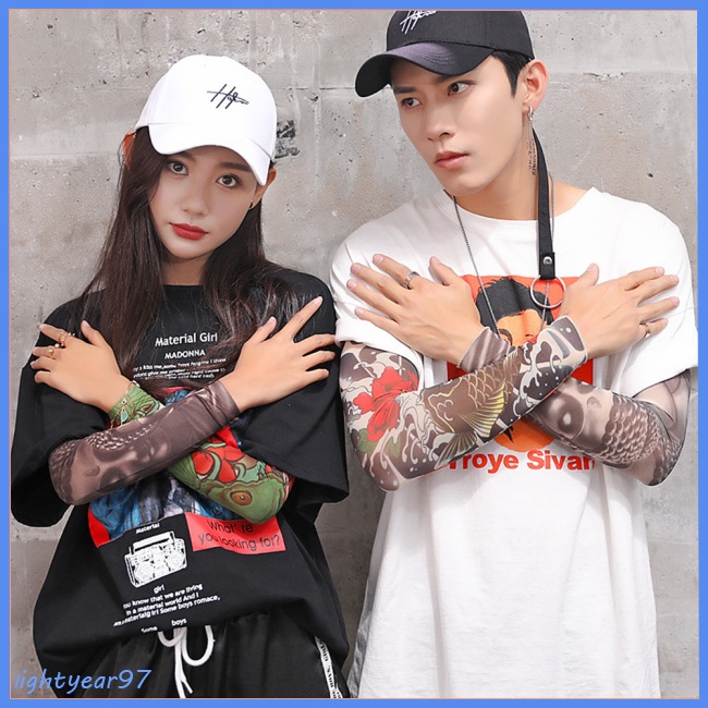 Găng Cánh Tay Chống Nắng / Tia Uv Bảo Vệ Hình Xăm Thoáng Khí