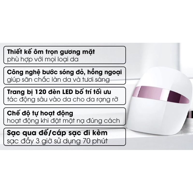 Mặt Nạ LG PraL Demar Led nâng tông da, hỗ trợ điều trị nám, tàn nhang