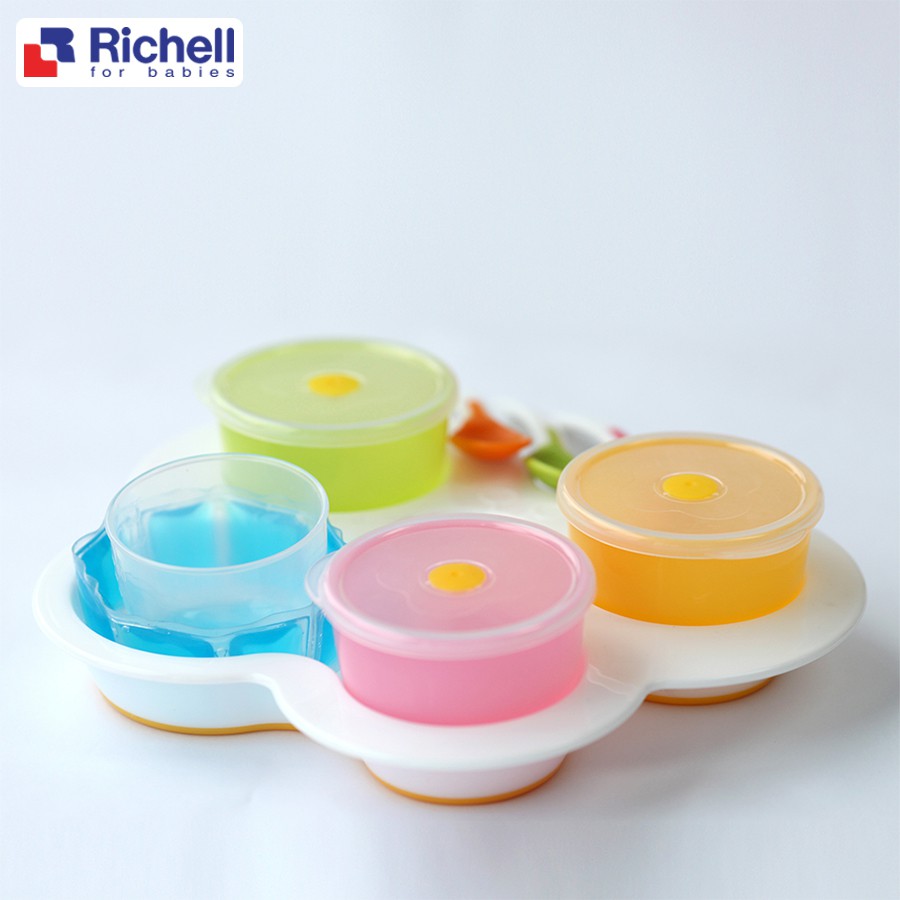 Bộ Ăn Dặm Khởi Đầu Cho Bé LO RICHELL Chất Liệu Nhựa PP Và TPE Cao Cấp, An Toàn, Bền Nhẹ RC21181