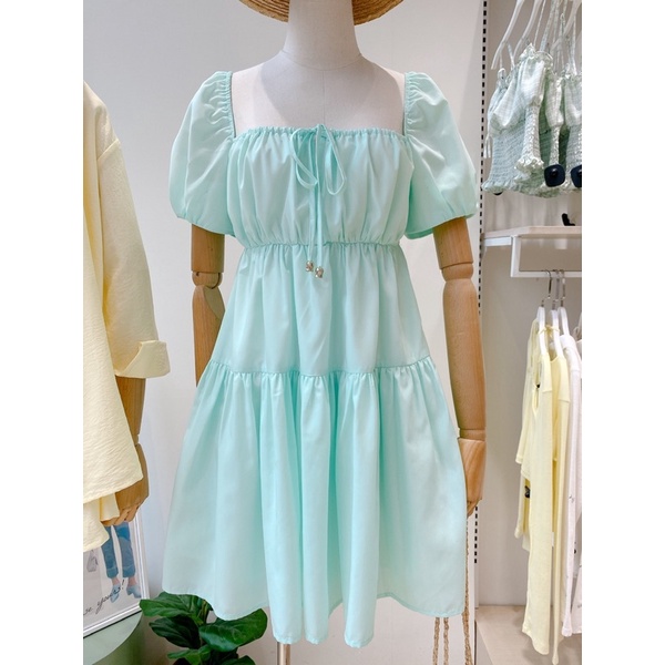 Đầm babydoll nữ thiết kế dây nơ ngực style dễ thương MIEU - JJN09