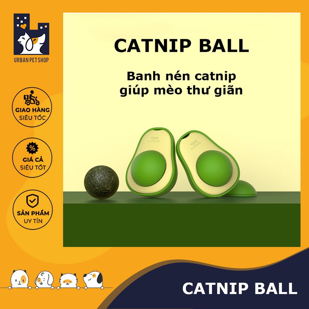 𝗨𝗿𝗯𝗮𝗻_CATNIP BALL - BANH NÉN CATNIP GIÚP MÈO THƯ GIÃN