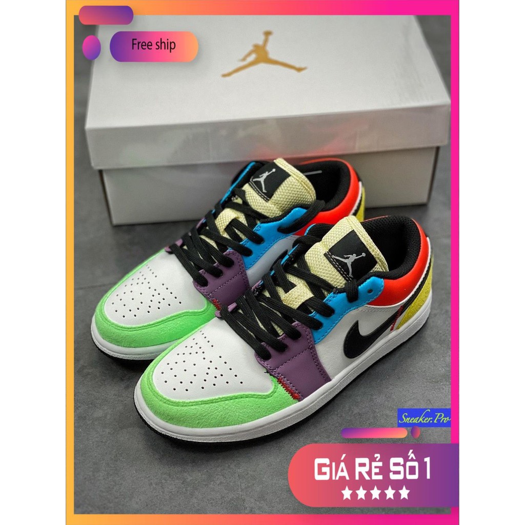 ( FULL BOX ) Giày thể thao AIR Jordan 1 Low SE Multi-Color (W) cổ thấp siêu đẹp cho nam và nữ siêu đẹp