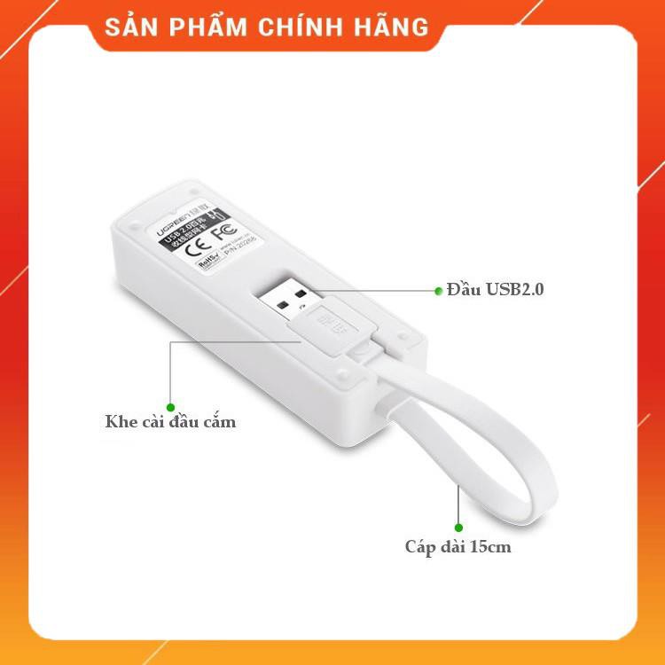 (Có sẵn) Card mạng USB 2.0 sang LAN 10/100 Lan card dây dẹt UGREEN 20268 _Siêu rẻ