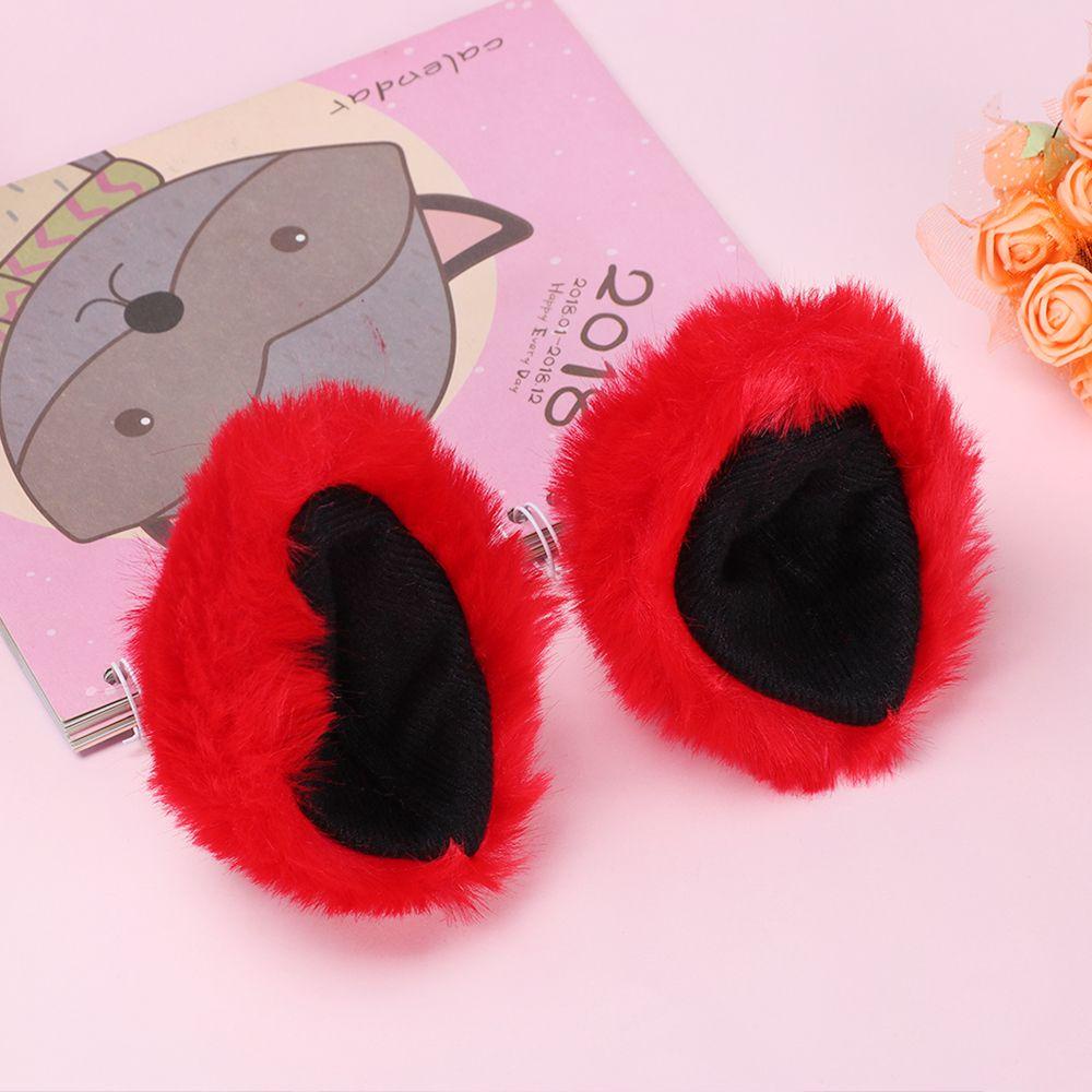 CACTU 1 Cặp Kẹp Tóc Tai Mèo Bằng Lông Nhung Thời Trang Tiệc Cosplay
