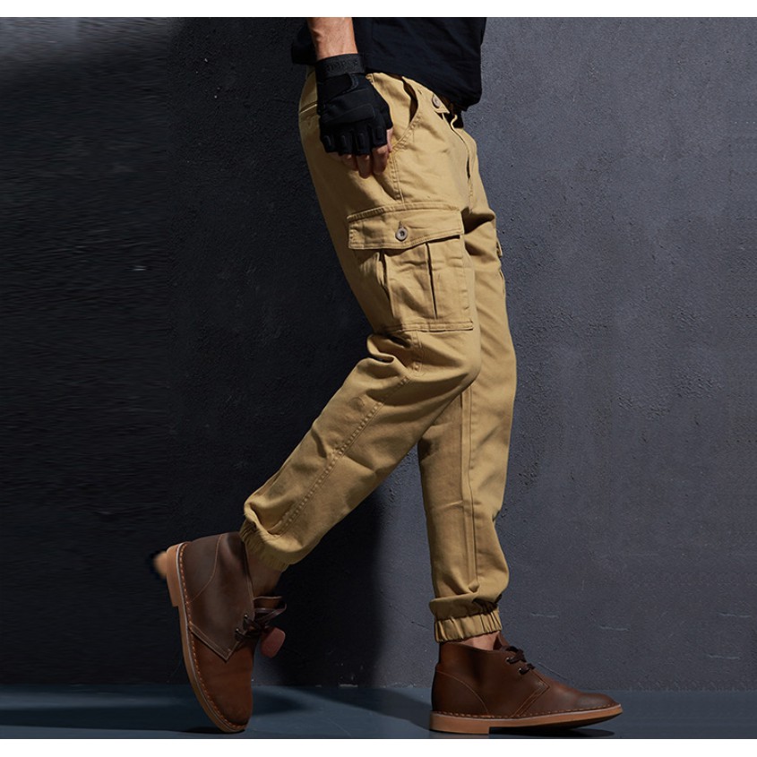 Quần jogger kaki túi hộp lính_dã ngoại