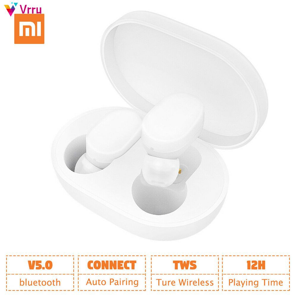 Xiaomi Mi AirDots Wireless Headphones Bluetooth V5.0 True Wireless Stereo Wireless Earphones with Wirelss Charging Case 『Vrru 』