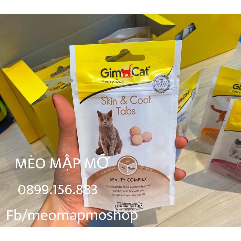 GIMCAT SKIN COAT TABS viên dưỡng lông cho mèo ( date t5/2022)