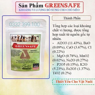 Khoáng Ăn Cho Chó,Mèo -Tăng Đề Kháng # Khoáng GREENSAFE-USA gói 113.4g .