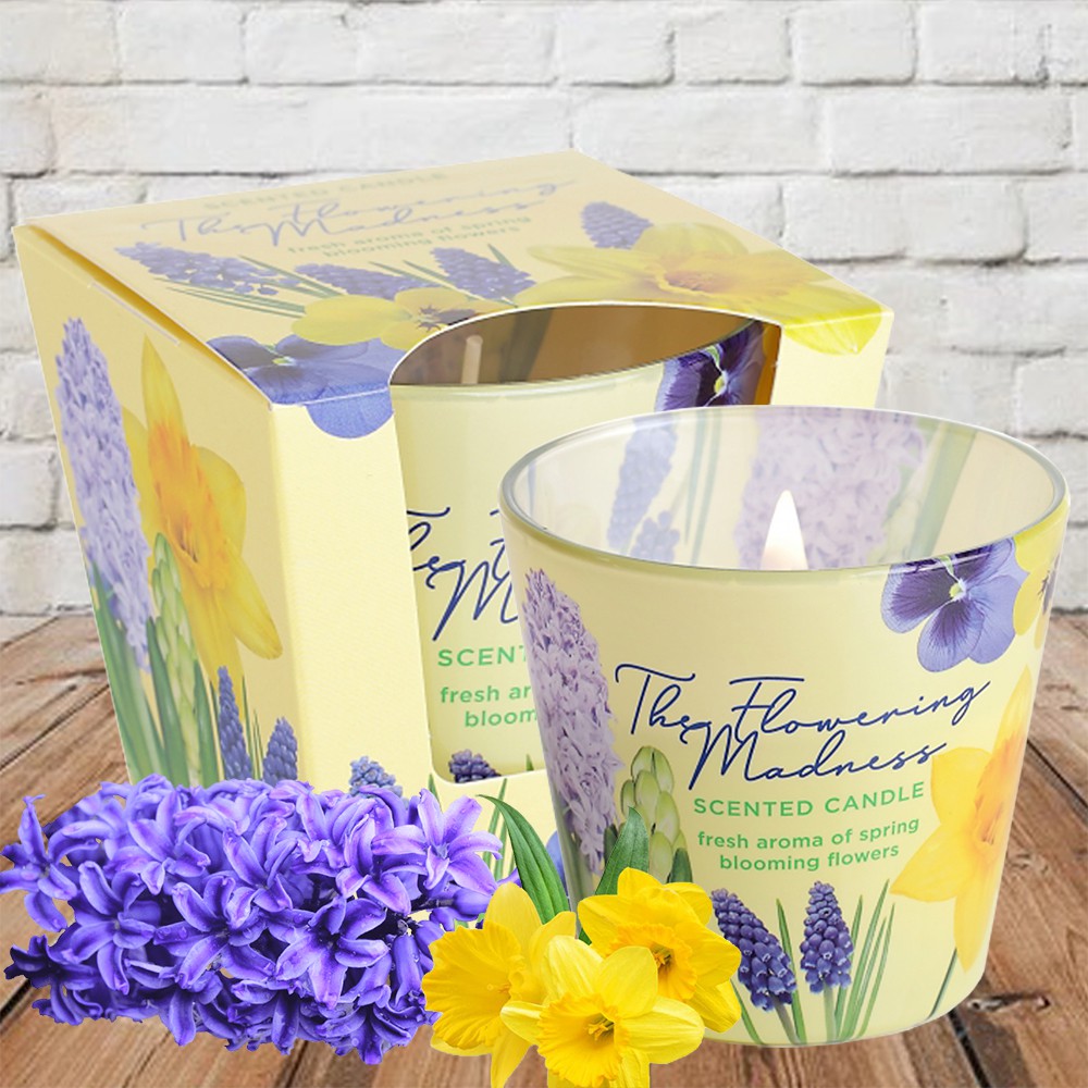 Ly nến thơm tinh dầu Bartek Flowering Madness 115g QT9687 - hoa dạ lan hương, nến trang trí, thơm phòng, thư giãn