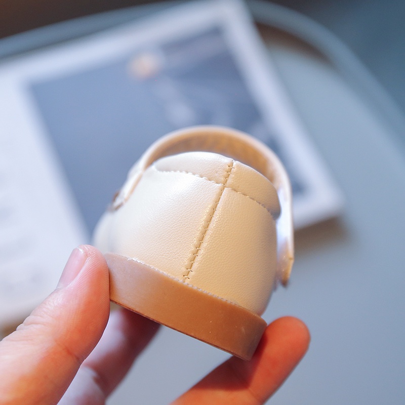 Giày Da Đế Mềm Chống Trượt Đính Nơ Xinh Xắn Cho Bé Gái 2-8 Tuổi