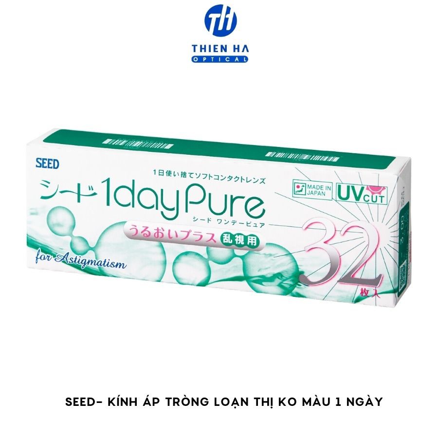 Kính áp tròng loạn thị không màu THIÊN HÀ OPTICAL SEED Nhật Bản 1dayPure moisture for Astigmatism độ ẩm cao êm mắt