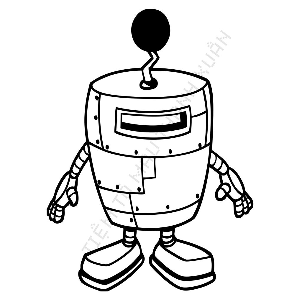 Set 30 Tờ Tranh Tô Màu Hình Robot Cho Bé Tô Màu Sáp, Màu Chì - Tiệm Tô Màu Thanh Xuân