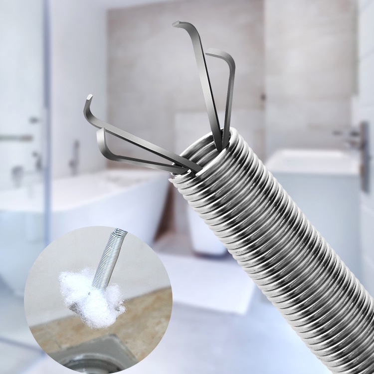 Dây thông cống lò xo đa năng tiện lợi - Cây lấy rác cống dễ dàng - Dụng cụ thông bồn cầu có dây kẹp rác - Homewares