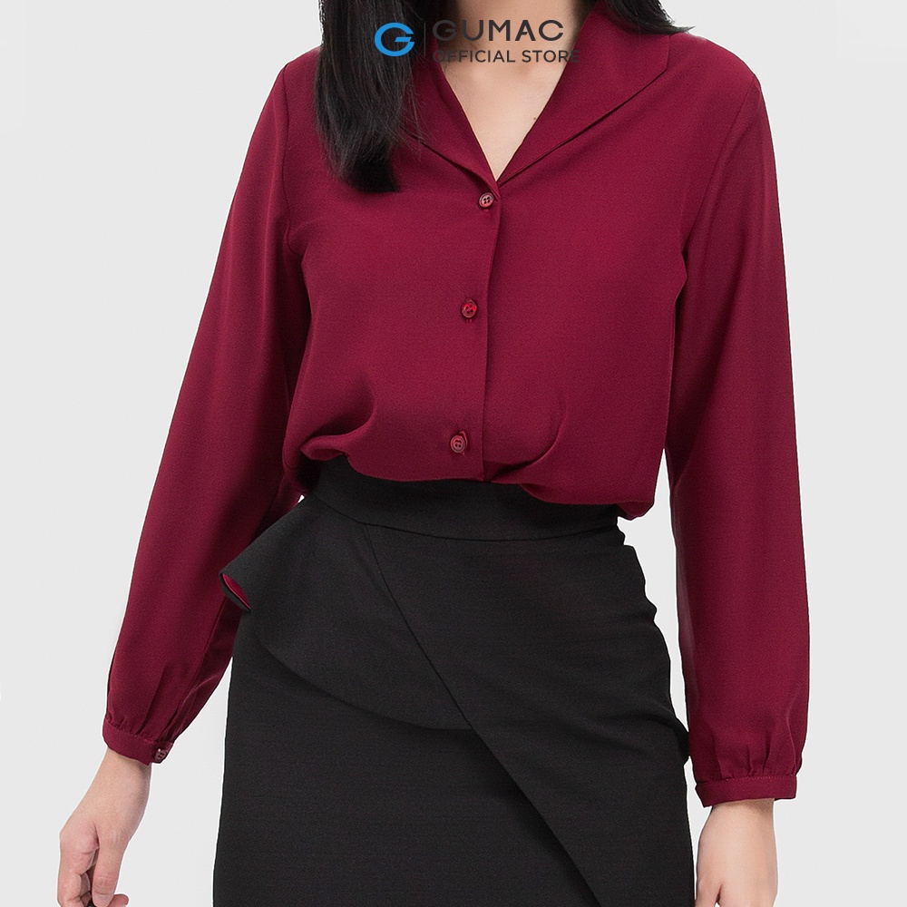 [Mã WABRGUM giảm 10% tối đa 30K đơn 99K] Áo sơ mi nữ cổ sam thời trang GUMAC AC04036 - mẫu mới
