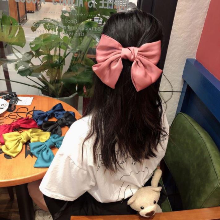 Kẹp tóc nơ lụa satin loại to C52