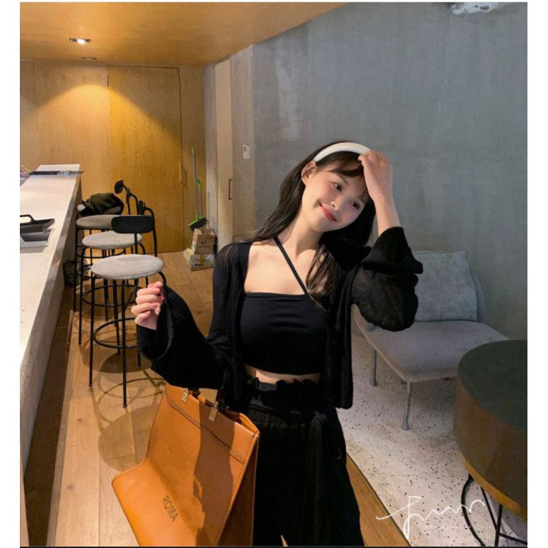 Áo khoác len cardigan mỏng nữ dáng ngắn AKL01