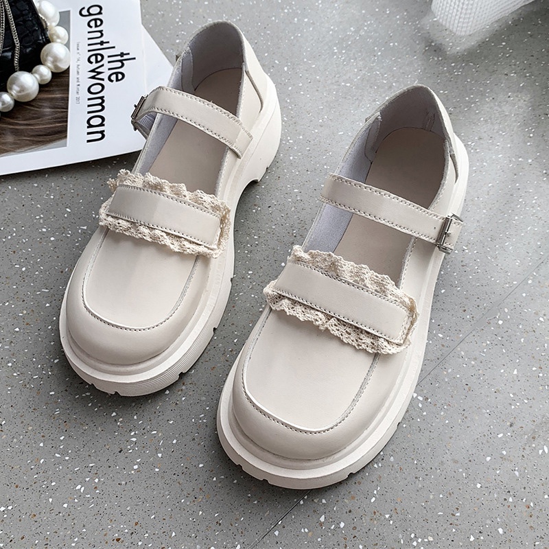 Giày Lolita Nữ Đế Cao 3cm  Quai REN Phong Cách Ulzzang Hàn Quốc  LLT009-ZOEE