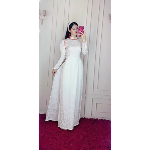 ÁO DÀI CƯỚI FULL SIZE S/M/L/XL ( ảnh tự chụp 100%)