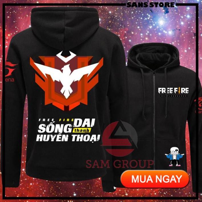 Áo khoác Free Fire-áo khoác đen FF đậm chất game thủ