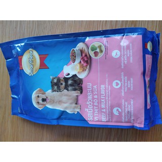 Thức ăn chó con Smart heart puppy vị bò và sữa 400g