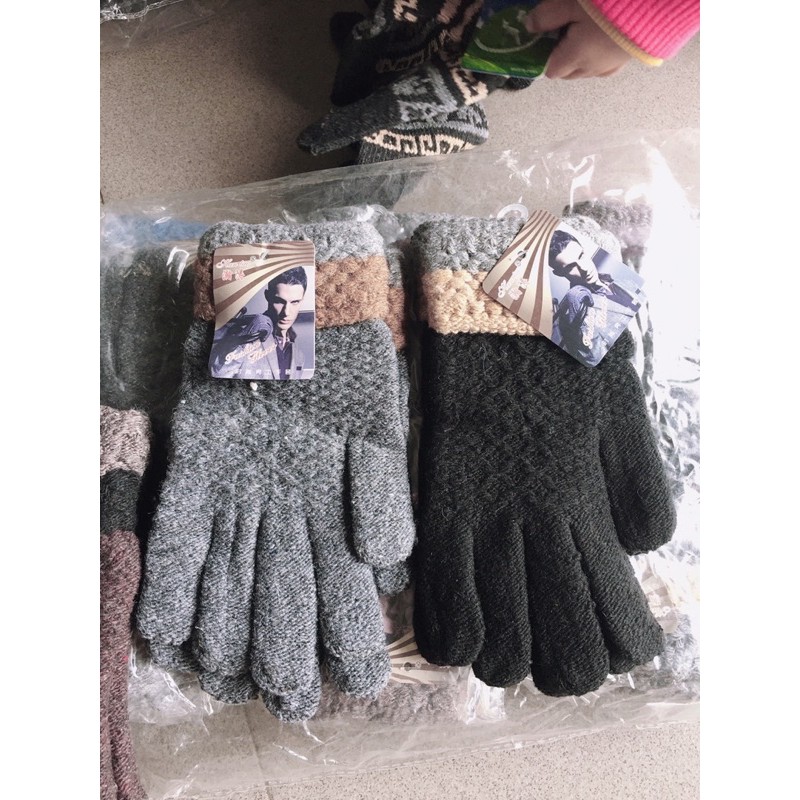 Găng tay len nam -bao tay len phong cách Hàn Quốc siêu ấm